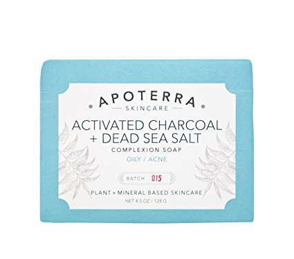 Apoterra Skin Care Activated Charcoal and Dead Sea Salt Complexion Soap